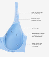 Basic Beauty Spacer Underwire T-Shirt Bra: Bel Air Blue