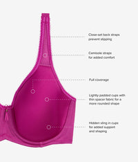 Basic Beauty Spacer Underwire T-Shirt Bra: Berry Fizz