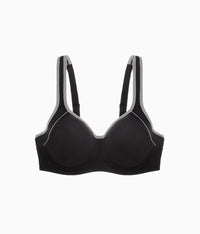 Lindsey Sport Contour Underwire Bra: Black/Lilac Gray