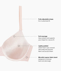 Back Appeal®  T-Shirt Bra: Rose Dust