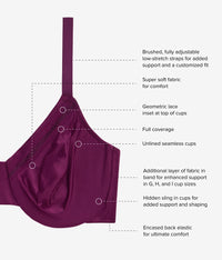 Perfect Primer Full Figure Underwire Bra: Winter Bloom