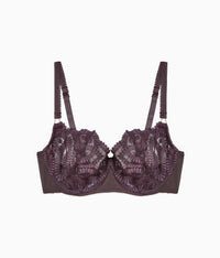 After Dark Balconette Bra: Raisin