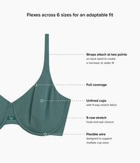 Ever Flexing™ Underwire Bra: Silver Pine
