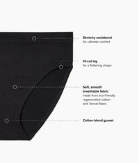 B-Smooth® Natural Hi-Cut: Black