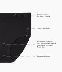 B-Smooth® Natural Brief: Black