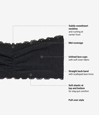 Effortlessly Lace Bandeau: Night