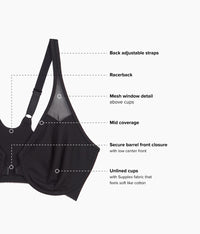 Body by Wacoal Racerback Underwire Bra: Black