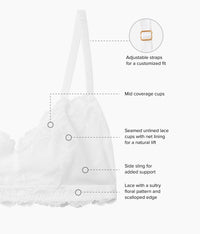 Vivid Attraction Bralette: White