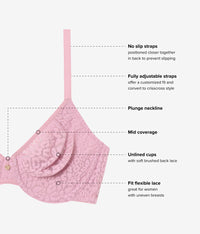 High Bar™ Plunge Underwire Bra: Lilas