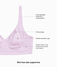 Inside Job™ Wire Free Bra: Lavender Sage