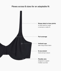 Ever Flexing™  Underwire Bra: Black