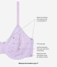 Visual Effects Minimizer Bra: Pastel Lilac