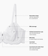 Vivid Attraction Underwire Bra: White