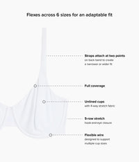 Ever Flexing™  Underwire Bra: White