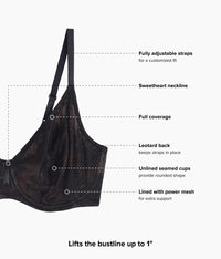 Full Bloom Underwire Bra: Black